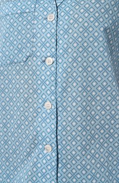 Женская хлопковая пижама DEREK ROSE голубого цвета, арт. 2015-LEDB056 | Фото 7 (Материал сплава: Проставлено; Нос: Не проставлено; Материал внешний: Хлопок)