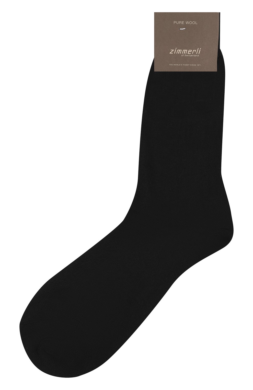 Мужские шерстяные носки ZIMMERLI черного цвета, арт. 2541/10-5 | Фото 1 (Материал внешний: Шерсть; Кросс-КТ: бельё; Материал сплава: Проставлено; Нос: Не проставлено)