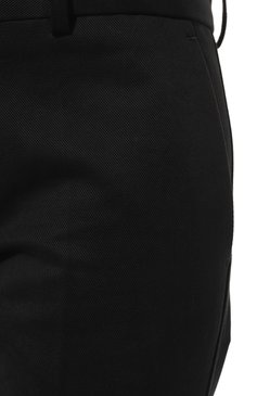 Женские хлопковые брюки PETAR PETROV черного цвета, арт. S23P5B | Фото 5 (Длина (брюки, джинсы): Стандартные; Женское Кросс-КТ: Брюки-одежда; Материал сплава: Проставлено; Силуэт Ж (брюки и джинсы): Расклешенные; Материал внешний: Хлопок; Драгоценные камни: Проставлено; Стили: Кэжуэл)