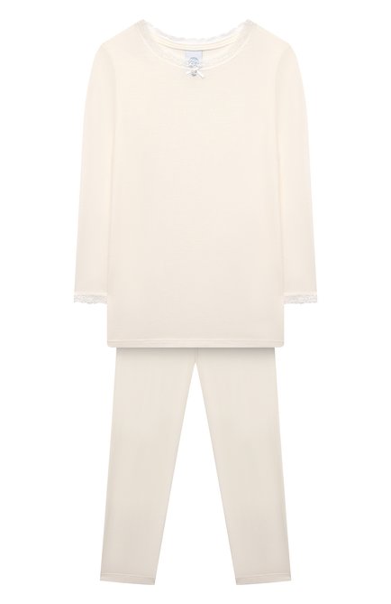 Детская пижама SANETTA белого цвета по цене 17900 руб., арт. 245115 | Фото 1