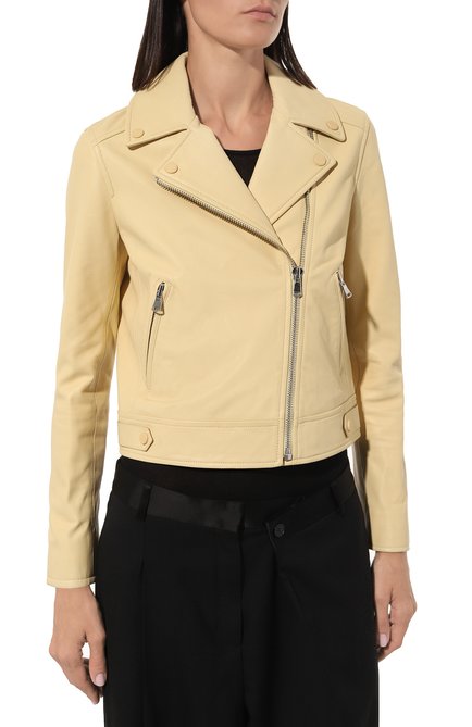 Женская кожаная куртка YVES SALOMON бежевого цвета, арт. 21EYV21652APAN | Фото 2
