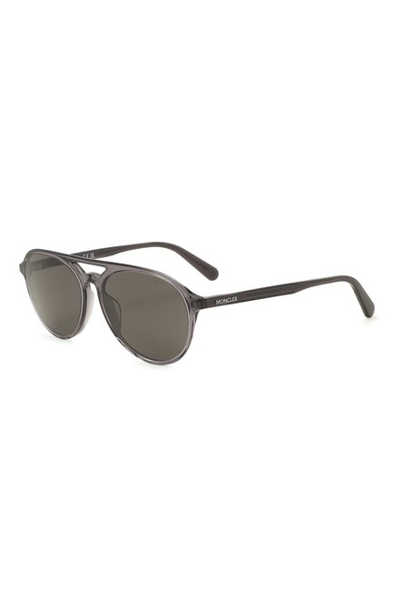 Мужские солнцезащитные очки MONCLER темно-серого цвета, арт. ML 0228 01D 58 с/з очки | Фото 1 (Тип очков: С/з; Кросс-КТ: С/з-мужское; Оптика Гендер: оптика-мужское; Очки форма: Авиаторы)