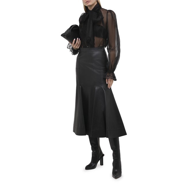 фото Кожаные сапоги alexander mcqueen