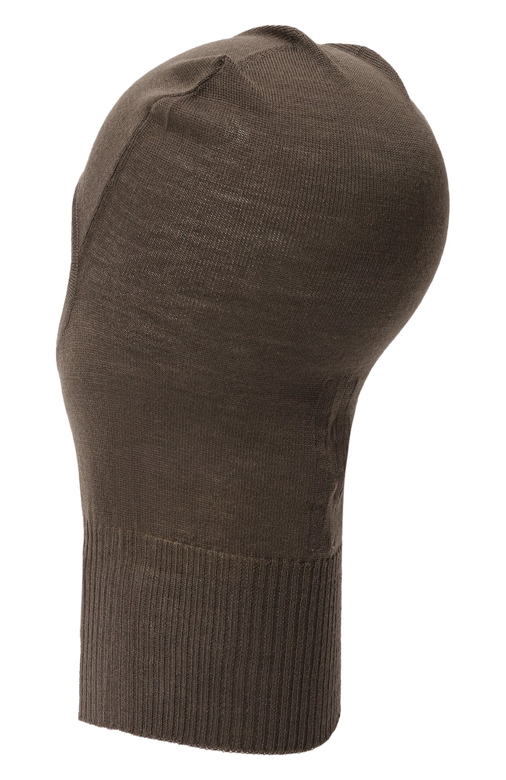 Женская шерстяная балаклава RICK OWENS коричневого цвета, арт. RP02C1478/M | Фото 3 (Материал: Текстиль, Шерсть; Материал сплава: Проставлено; Нос: Не проставлено; Женское Кросс-КТ: Балаклава)