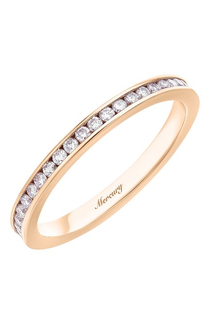 Женские кольцо MERCURY бесцветного цвета, арт. MR22511RD | Фото 1 (Материал сплава: Розовое золото; Драгоценные камни: Бриллианты)