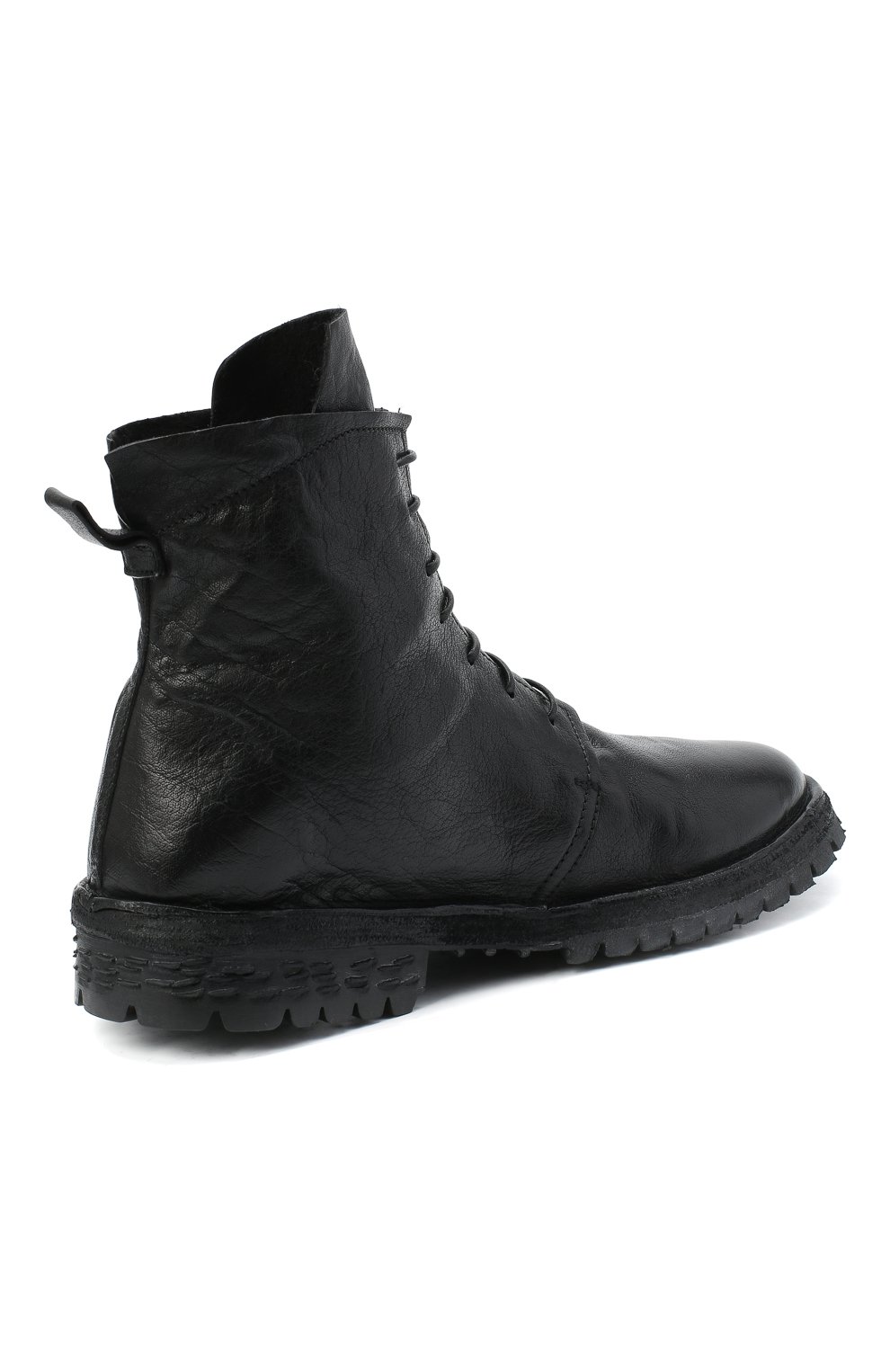 Мужские кожаные ботинки MOMA черного цвета, арт. 2CW103-BT | Фото 4 (Мужское Кросс-КТ: Ботинки-обувь; Материал внутренний: Натуральная кожа; Региональные ограничения белый список (Axapta Mercury): RU; Материал утеплителя: Без утеплителя; Подошва: Плоская; ширина носка стельки: 9, 9,2, 9,3; толщина подошвы: 2,2; высота каблука: 3,8)