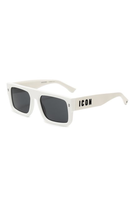 Мужские солнцезащитные очки DSQUARED2 белого цвета, арт. IC0N0008 VK6 | Фото 1 (Кросс-КТ: С/з-мужское; Тип очков: С/з; Оптика Гендер: оптика-мужское; Очки форма: Прямоугольные)