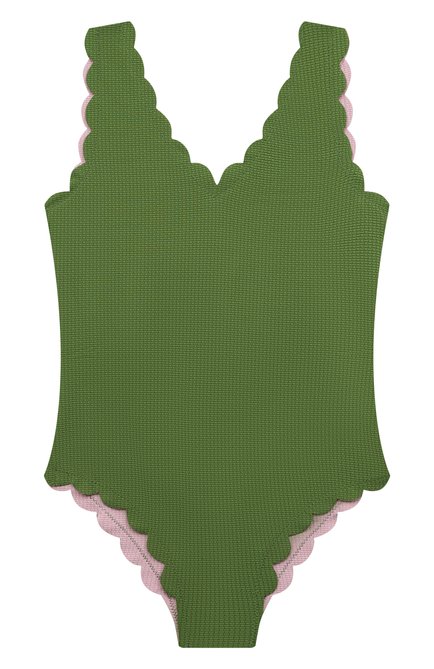 Детского слитный купальник MARYSIA BUMBY зеленого цвета, арт. B0060 | Фото 1 (Материал внешний: Синтетический материал; Девочки Кросс-КТ: Купальники-пляж)