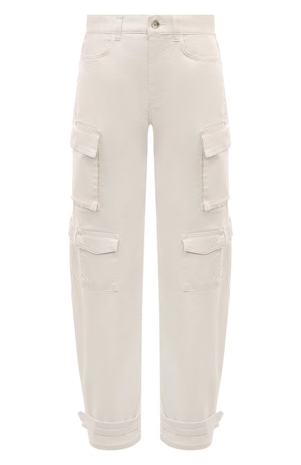 Женские брюки LIU JO белого цвета, арт. MF3188/E0860 | Фото 1 (Длина (брюки, джинсы): Стандартные; Материал внешний: Хлопок; Драгоценные камни: Проставлено; Материал сплава: Проставлено)