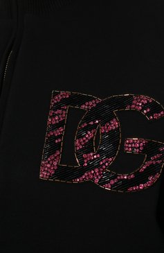 Женский хлопковый кардиган DOLCE & GABBANA черного цвета, арт. I9AEHZ/G7C1F | Фото 5 (Рукава: Длинные; Стили: Гламурный; Длина (для топов): Стандартные; Материал внешний: Хлопок; Женское Кросс-КТ: Кардиган-одежда)