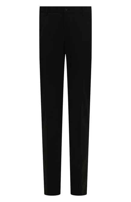 Мужские шерстяные брюки GIORGIO ARMANI черного цвета, арт. 8WGPP00B/T0075 | Ф ото 1 (Длина (брюки, джинсы): Стандартные; Материал подклада: Синтетический материал; Материал внешний: Шерсть)