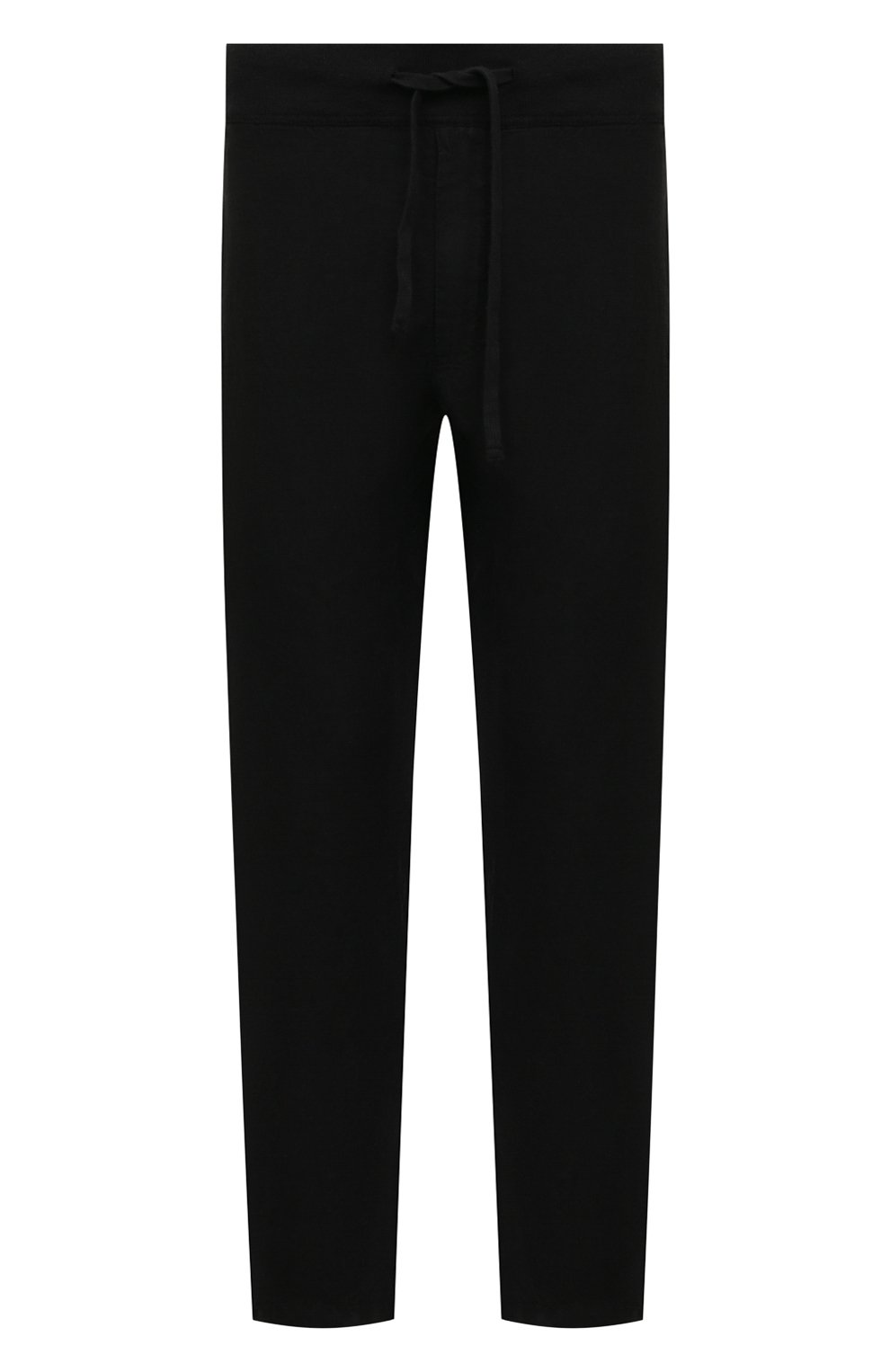 Мужские льняные брюки 120% LINO черного цвета, арт. V0M2131/0253/000 | Фото 1 (Длина (брюки, джинсы): Стандартные; Случай: Повседневный; Материал внешний: Лен; Стили: Кэжуэл)
