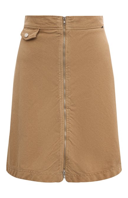 Женская хлопковая юбка BOSS бежевого цвета, арт. 50489980 | Фото 1