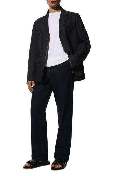 Мужские кожаные шлепанцы SANTONI черного цвета, арт. MCEG18153HV6MG0RN01 | Фото 2 (Материал внутренний: Натуральная кожа)