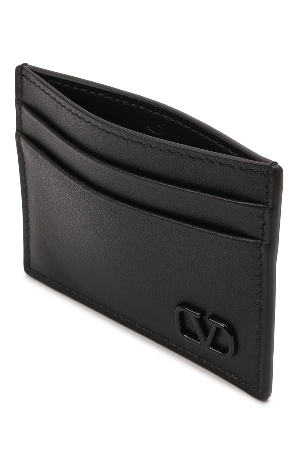 Мужской кожаный футляр для кредитных карт VALENTINO черного цвета, арт. XY2P0448/ZQU | Фото 3 (Материал: Натуральная кожа)