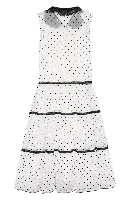 Детское платье DESIGNERS CAT белого цвета, арт. 100000K01000688/4A-8A | Фото 2 (Рукава: Короткие; Материал подклада: Хлопок; Материал внешний: Синтетический материал; Девочки Кросс-КТ: Платье-одежда; Региональные ограничения белый список (Axapta Mercury): RU; Ростовка одежда: 4 года | 104 см, 8 лет | 128 см)