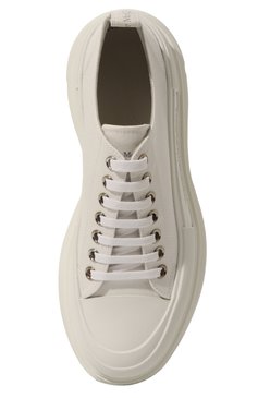 Мужские текстильные ботинки tread slick ALEXANDER MCQUEEN белого цвета, арт. 604257 W4L32 | Фото 4 (Материал внешний: Текстиль; Мужское Кросс-КТ: Ботинки-обувь; Материал внутренний: Натуральная кожа; Материал утеплителя: Без утеплителя; Подошва: Массивная)