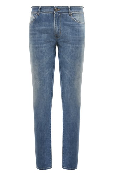 Мужские джинсы PT TORINO синего цвета, арт. C5PJ05Z40BAS | Фото 1 (Драгоценные камни: Проставлено; Материал сплава: Проставлено; Материал внешний: Хлопок; Длина (брюки, джинсы): Стандартные)