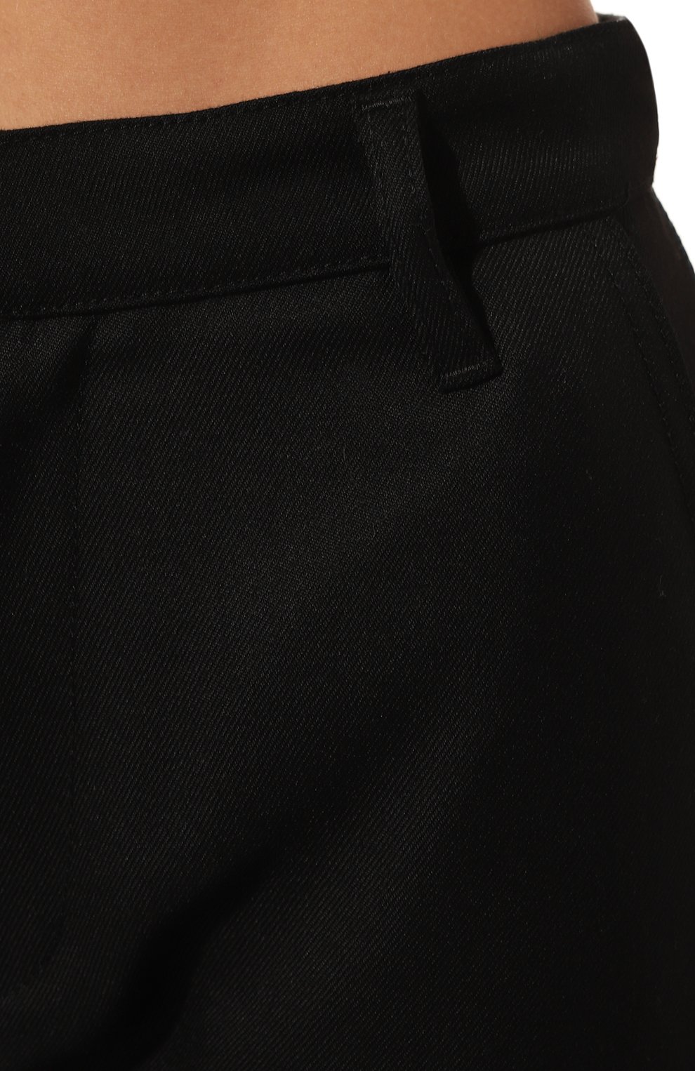 Женские комбинированные брюки DIESEL черного цвета, арт. A08824/0QWTS | Фото 5 (Материал внешний: Шерсть, Синтетический материал, Хлопок; Длина (брюки, джинсы): Стандартные; Женское Кросс-КТ: Брюки-одежда; Силуэт Ж (брюки и джинсы): Прямые; Стили: Гранж)