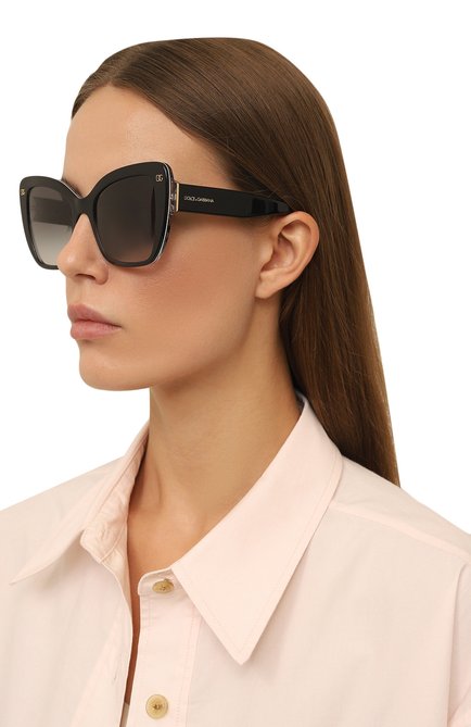 Мужского солнцезащитные очки DOLCE & GABBANA коричневого цвета, арт. 4348-32998G | Фото 2