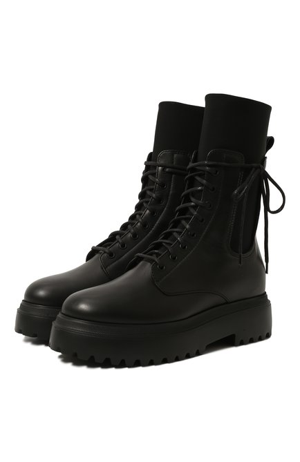 Женские кожаные ботинки ranger LE SILLA черного цвета по цене 69950 руб., арт. 6482R020M1PPCHI | Фото 1
