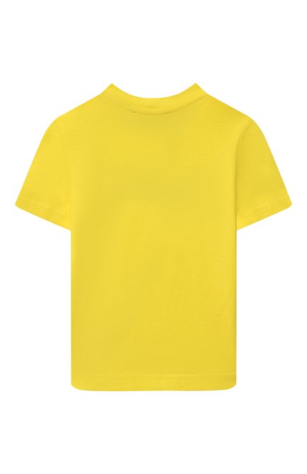 Детский хлопковая футболка DSQUARED2 желтого цвета, арт. DQ0833-D0015 | Фото 2 (Кросс-КТ НВ: Футболка)