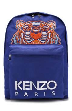 Женский рюкзак tiger KENZO синего цвета, арт. F855SF300F20 | Фото 1 (Статус проверки: Проверено, Проверена категория; Материал: Текстиль; Стили: Спорт; Размер: large)