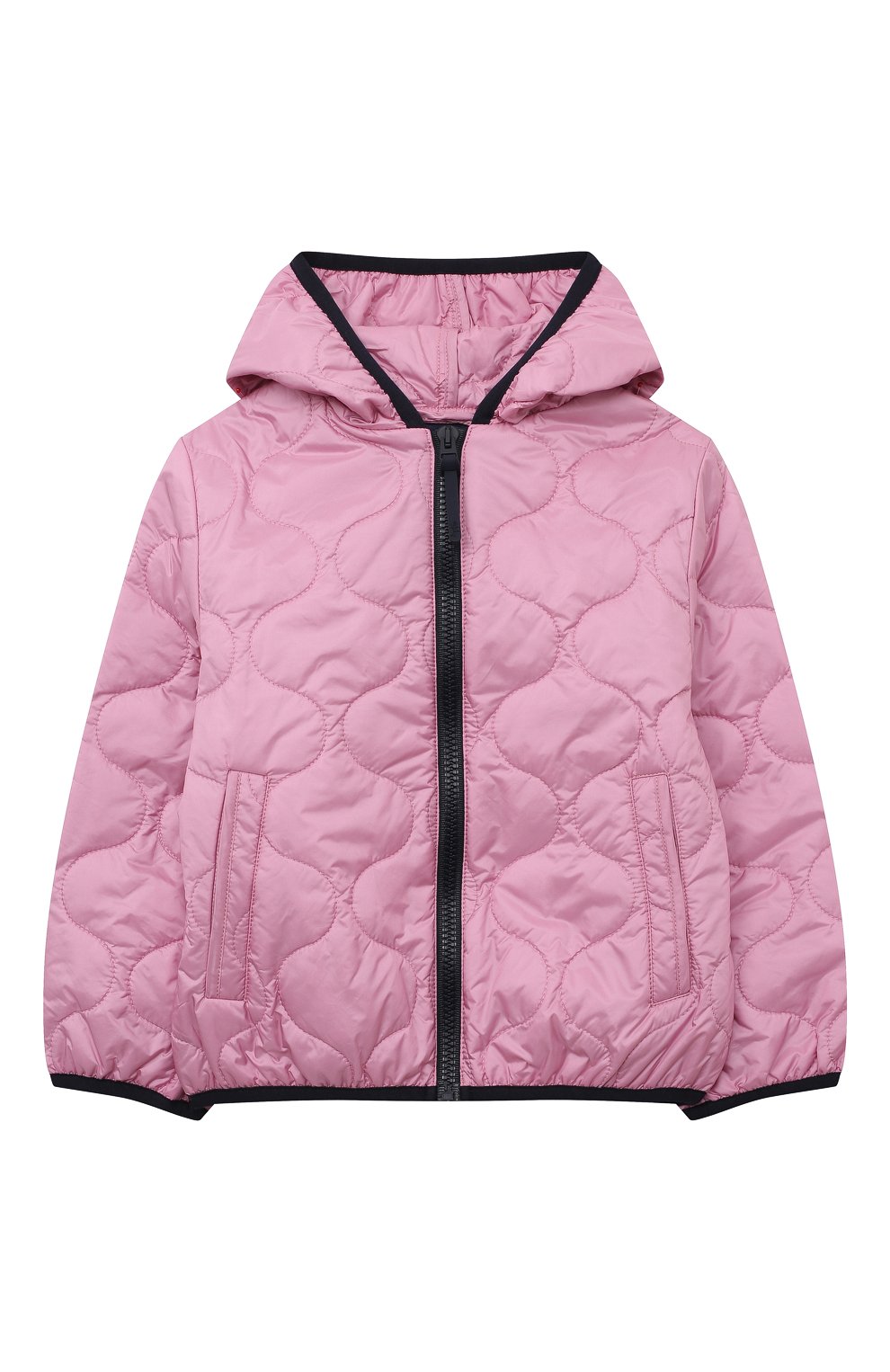 Детская стеганая куртка IL GUFO розового цвета, арт. P23GR187N0068/2A-4A | Фото 1 (Рукава: Длинные; Материал внешний: Синтетический материал; Материал сплава: Проставлено; Материал подклада: Синтетический материал; Драгоценные камни: Проставлено)