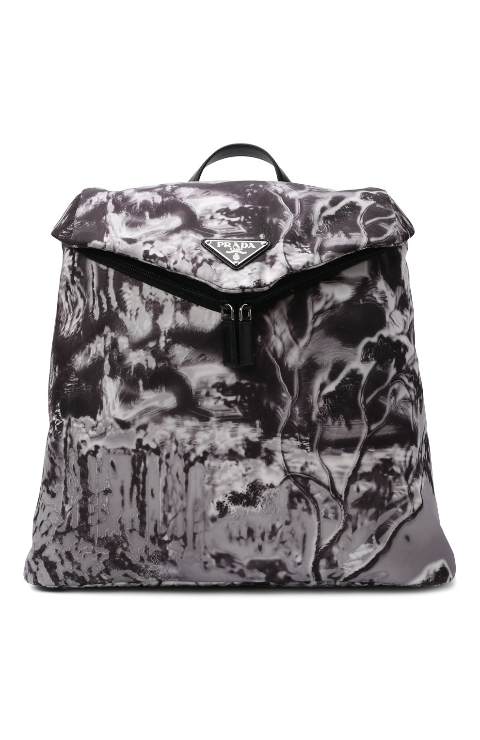 Мужской текстильный рюкзак PRADA серого цвета, арт. 2VZ089-2DXT-F0424-OOO | Фото 1 (Материал: Текстиль; Стили: Кэжуэл; Размер: large)