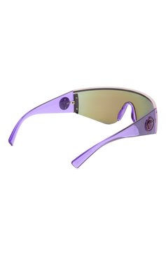 Женские солнцезащитные очки VERSACE фиолетового цвета, арт. 2197-146455 | Фото 4 (Региональные ограничения белый список (Axapta Mercury): RU; Тип очков: С/з; Очки форма: Маска; Оптика Гендер: оптика-женское)