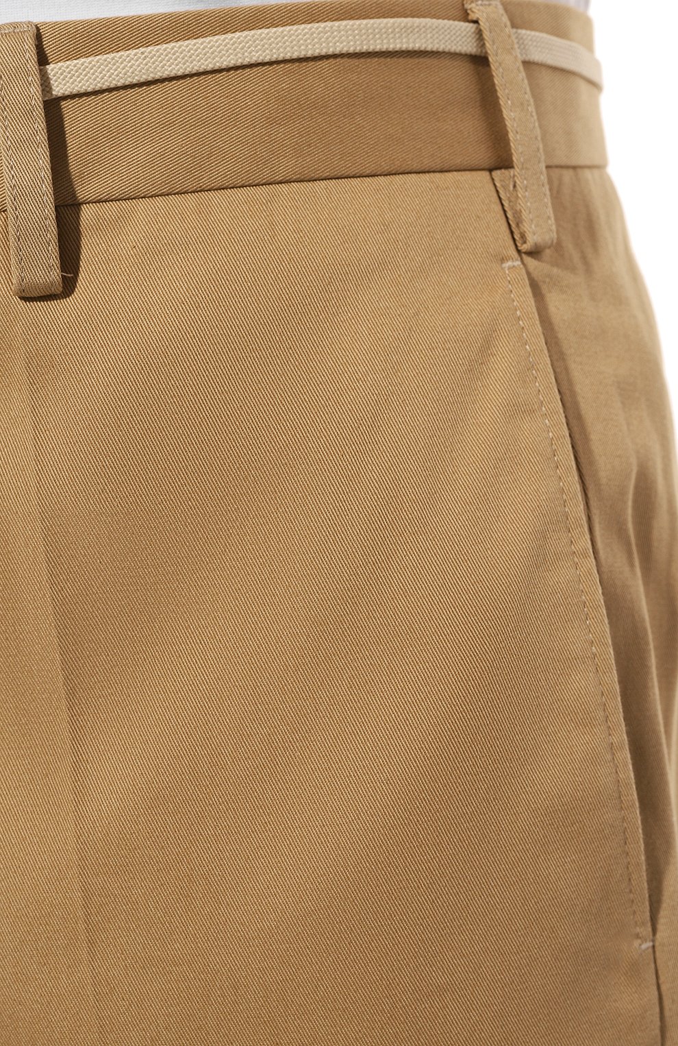 Мужские хлопковые брюки MARNI бежевого цвета, арт. PUMU0110A8/UTC084 | Фото 5 (Силуэт М (брюки): Чиносы; Длина (брюки, джинсы): Стандартные; Случай: Повседневный; Материал сплава: Проставлено; Материал внешний: Хлопок; Драгоценные камни: Проставлено; Стили: Кэжуэл)