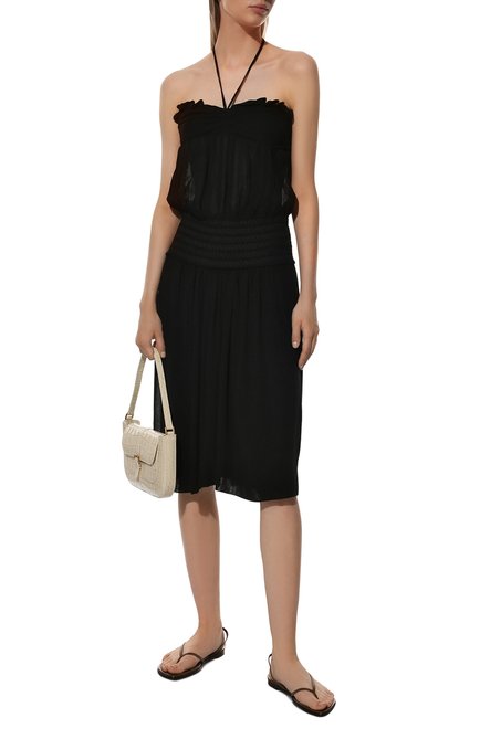 Женское платье из вискозы ISABEL MARANT ETOILE черного цвета, арт. R00705-16P021E | Фото 2 (Длина Ж (юбки, платья, шорты): Мини; Материал внешний: Вискоза; Материал подклада: Вискоза)
