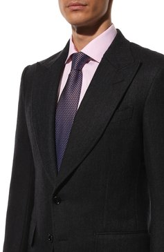Мужской шелковый галстук BRIONI фиолетового цвета, арт. 062I00/P1465 | Фото 2 (Принт: С принтом; Материал: Текстиль, Шелк)