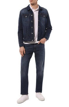 Мужская джинсовая куртка ELEVENTY темно-синего цвета, арт. G70GBTC10 TET0F019 | Фото 2 (Кросс-КТ: Куртка, Деним; Рукава: Длинные; Материал внешний: Хлопок, Деним; Длина (верхняя одежда): Короткие; Стили: Кэжуэл)