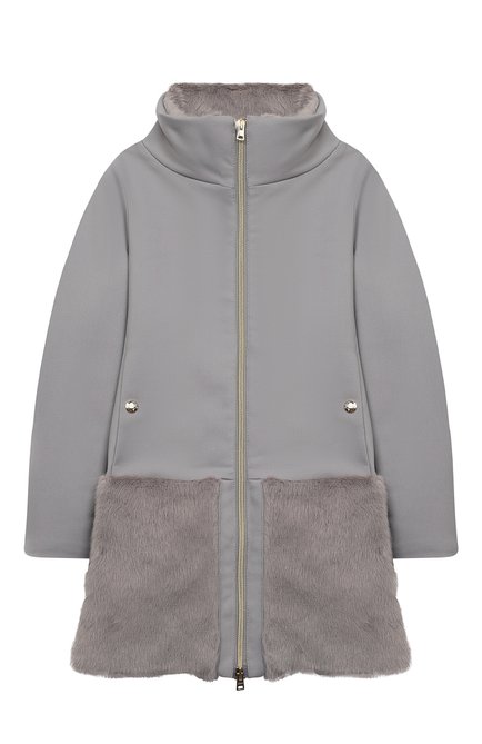 Детское пальто из хлопка и шерсти HERNO серого цвета по цене 51950 руб., арт. CA0008G/33600/4A-8A | Фото 1