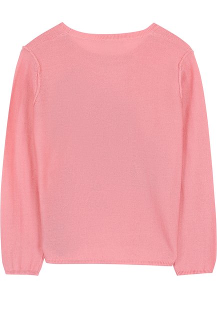 Детский пуловер с принтом SONIA RYKIEL ENFANT розового цвета, арт. 48281042-E13/2A-6A | Фото 2 (Материал внешний: Шерсть, Синтетический материал; Рукава: Длинные; Девочки Кросс-КТ: Пуловер-одежда; Принт: С принтом; Статус проверки: Проверена категория)