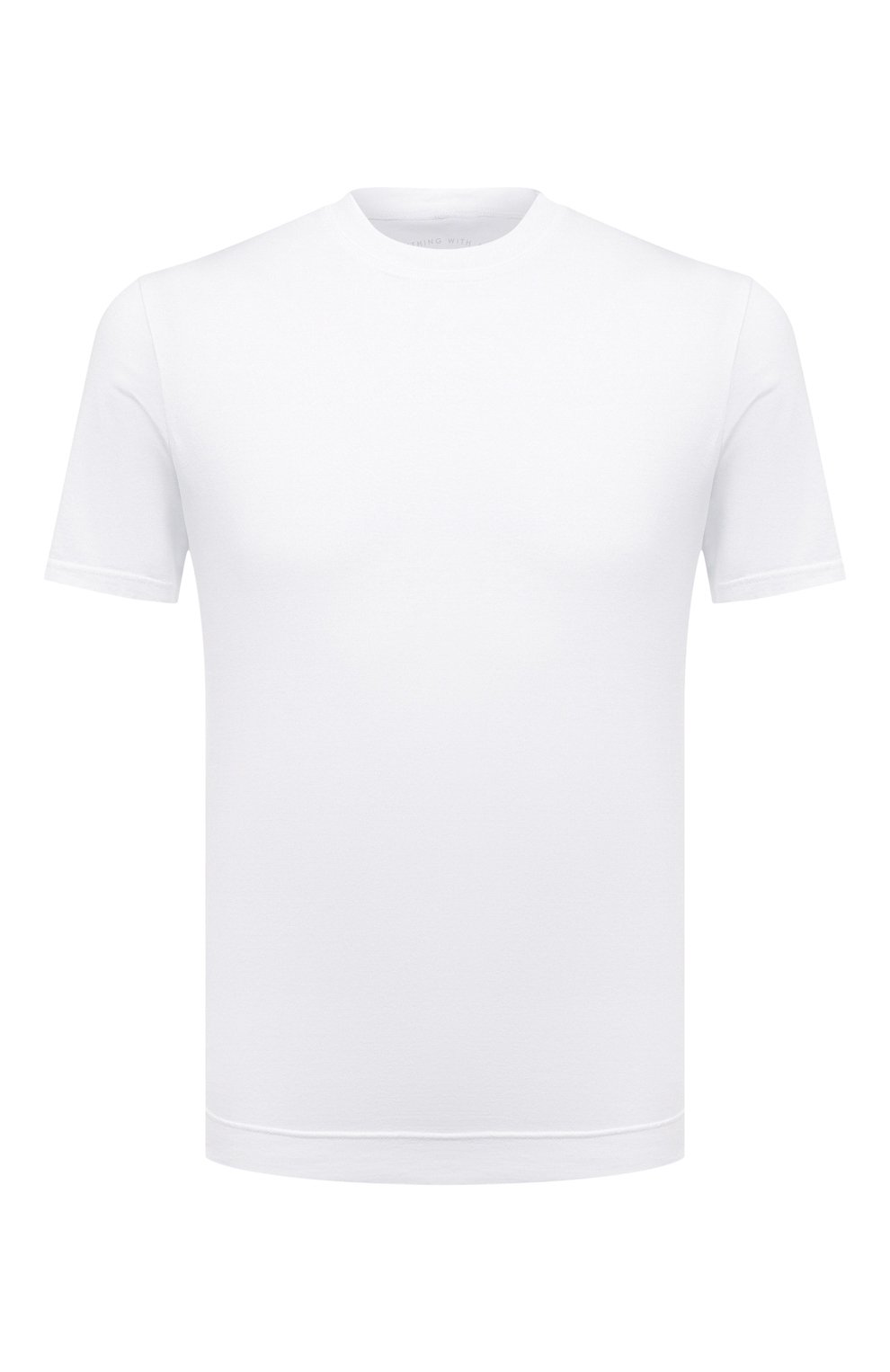 Мужская хлопковая футболка FEDELI белого цвета, арт. 6UEF0103 | Фото 1 (Принт: Без принта; Рукава: Короткие; Длина (для топов): Стандартные; Материал сплава: Проставлено; Материал внешний: Хлопок; Драгоценные камни: Проставлено; Стили: Кэжуэл)