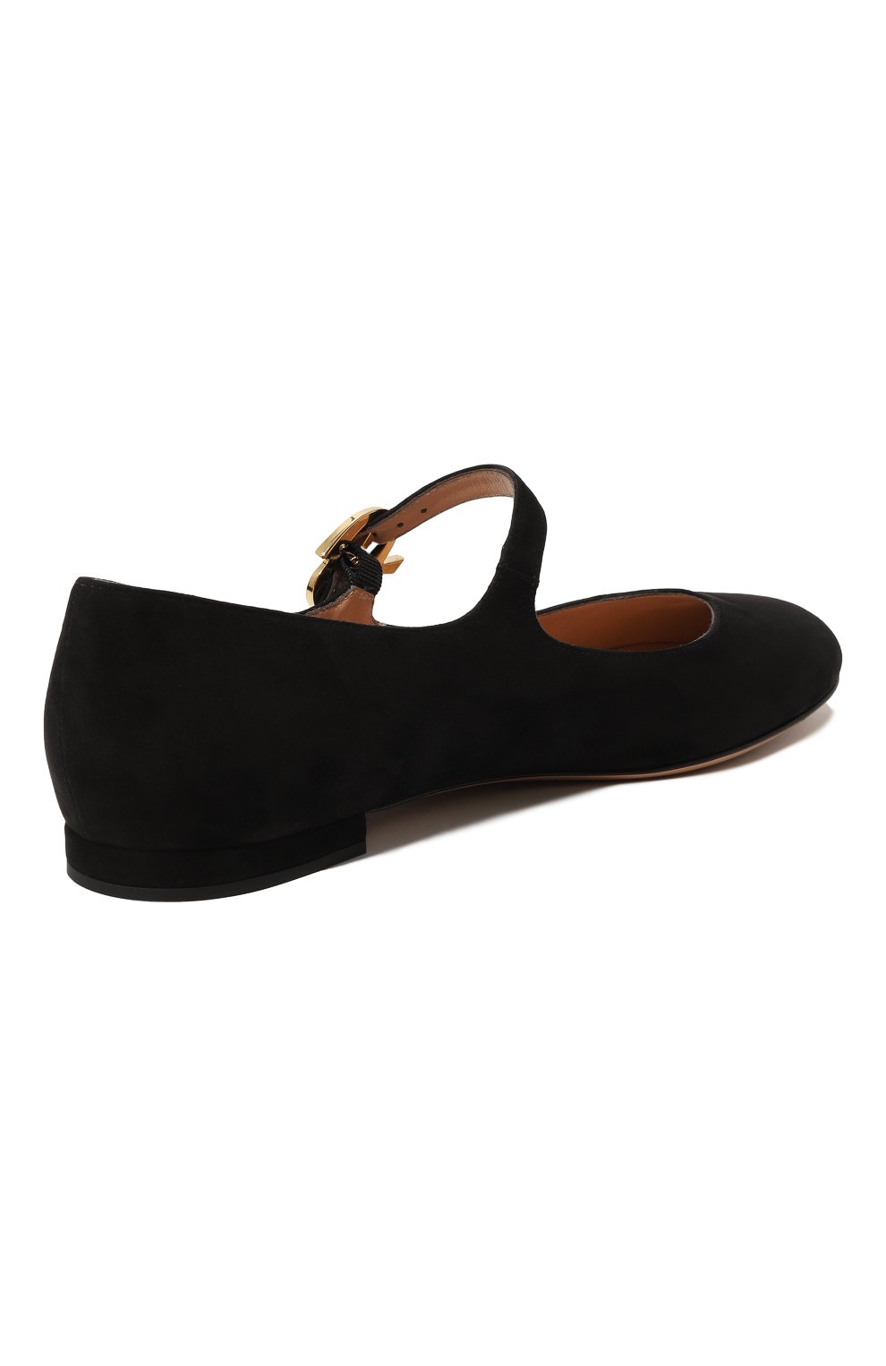 Замшевые балетки Mary Ribbon 05 Gianvito Rossi  G22164.05CU0.CAMNER0 Фото 5