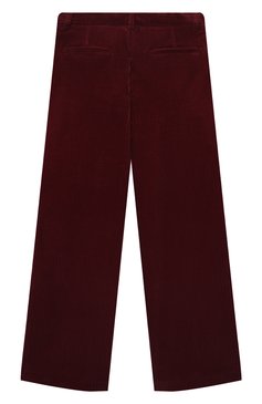 Детские хлопковые брюки LORO PIANA бордового цвета, арт. FAL7502 | Фото 2 (Девочки Кросс-КТ: Брюки-одежда; Материал внешний: Хлопок; Ростовка одежда: 10 - 11 лет | 140 - 146см, 12 лет | 152 см, 4 года | 104 см, 6 лет | 116 см, 8 лет | 128 см)