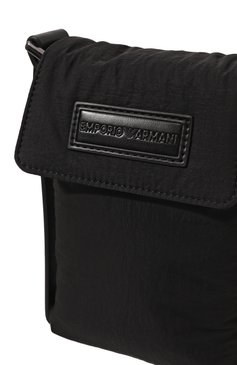 Мужская текстильная сумка EMPORIO ARMANI черного цвета, арт. Y4R452/Y701J | Фото 3 (Материал сплава: Проставлено; Размер: mini; Ремень/цепочка: На ремешке; Матери ал: Текстиль; Драгоценные камни: Проставлено)
