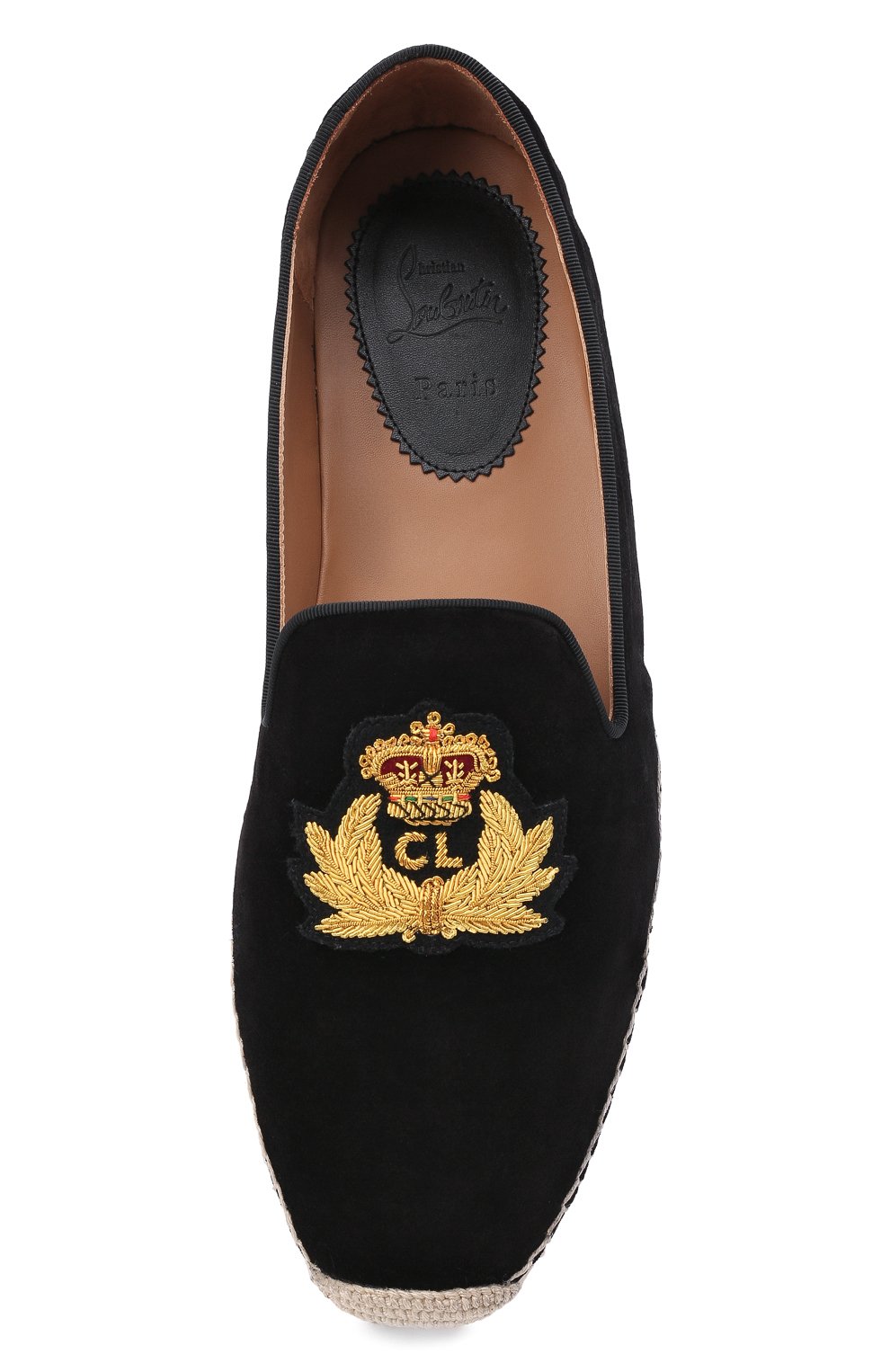 Мужские замшевые эспадрильи nanou orlato CHRISTIAN LOUBOUTIN черного цвета, арт. 3190722/NAN0U 0RLAT0 FLAT | Фото 6 (Материал внутренний: Натуральная кожа; Материал внешний: Замша)