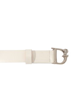 Женский кожаный ремень DSQUARED2 белого цвета, арт. BEW0360/02500001 | Фото 4 (Материал: Натуральная кожа)