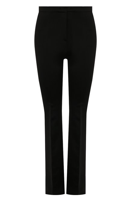 Женские брюки PINKO черного цвета, арт. 100054/A04I | Фото 1 (Материал внешний: Синтетический материал, Вискоза; Длина (брюки, джинсы): Удлиненные; Драгоценные камни: Проставлено; Материал сплава: Проставлено)