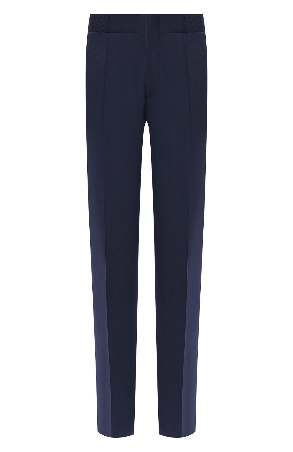Мужские шерстяные брюки ZILLI темно-синего цвета, арт. M0S-40-A-B6402/0001 | Фото 1 (Материал внешний: Шерсть; Длина (брюки, джинсы): Стандартные; Случай: Повседневный; Материал подклада: Купро; Стили: Кэжуэл)