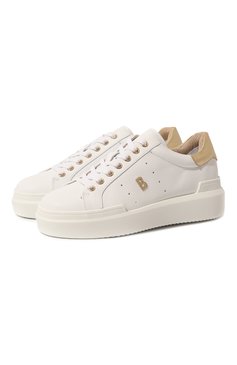 Женские кожаные кеды BOGNER белого цвета, арт. 22320025/H0LLYW00D 20 | Фото 1 (Подошва: Платформа; Материал утеплителя: Без утеплителя; Материал внутренний: Текстиль; Стили: Кэжуэл)