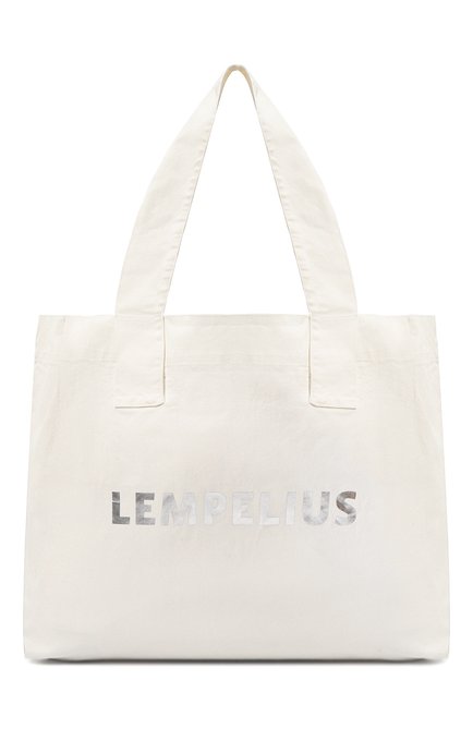 Женский сумка-шопер LEMPELIUS молочного цвета, арт. 910 SH0PPER/5000 | Фото 1 (Драгоценные камни: Проставлено; Размер: large; Материал: Текстиль; Материал сплава: Проставлено)