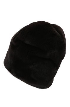 Женская шапка фанни из меха норки FURLAND черного цвета, арт. 0141100110154300000 | Фото 3 (Материал: Натуральный мех)
