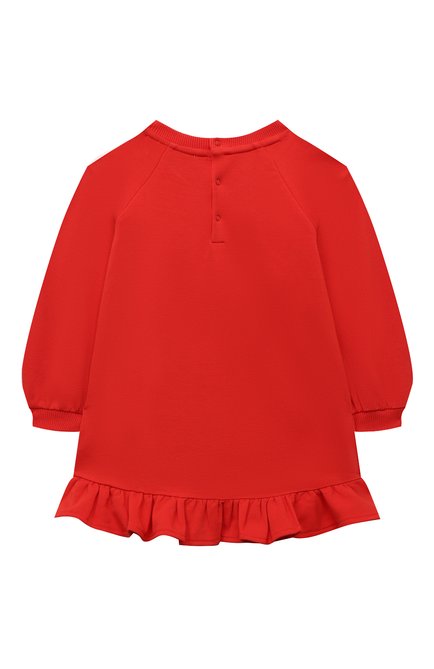 Женский хлопковое платье MOSCHINO красного цвета, арт. MDV0AP/LDA14 | Фото 2 (Нос: Не проставлено; �Материал сплава: Проставлено; Материал внешний: Хлопок)
