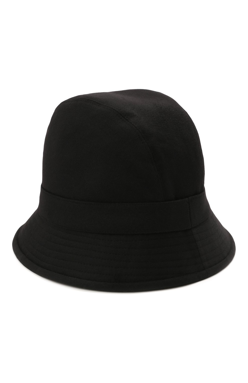 Женская кашемировая шляпа LORO PIANA черного цвета, арт. FAL2348 | Фото 3 (Материал: Текстиль, Кашемир, Шерсть; Материал сплава: Проставлено; Нос: Не проставлено)
