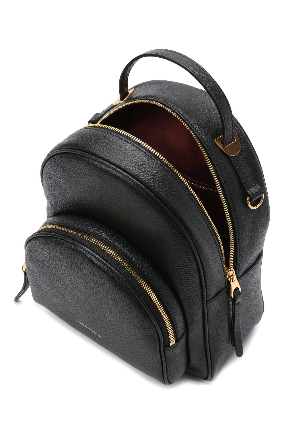 Женский рюкзак lea COCCINELLE черного цвета, арт. E1 H60 14 01 01 | Фото 4 (Размер: medium; Материал: Натуральная кожа; Стили: Кэжуэл)